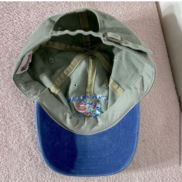Vintage 90s Blue Grey South Padre Island Texas Embroidered Logo Hat - Picture 8 of 12